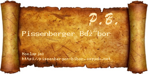 Pissenberger Bíbor névjegykártya
